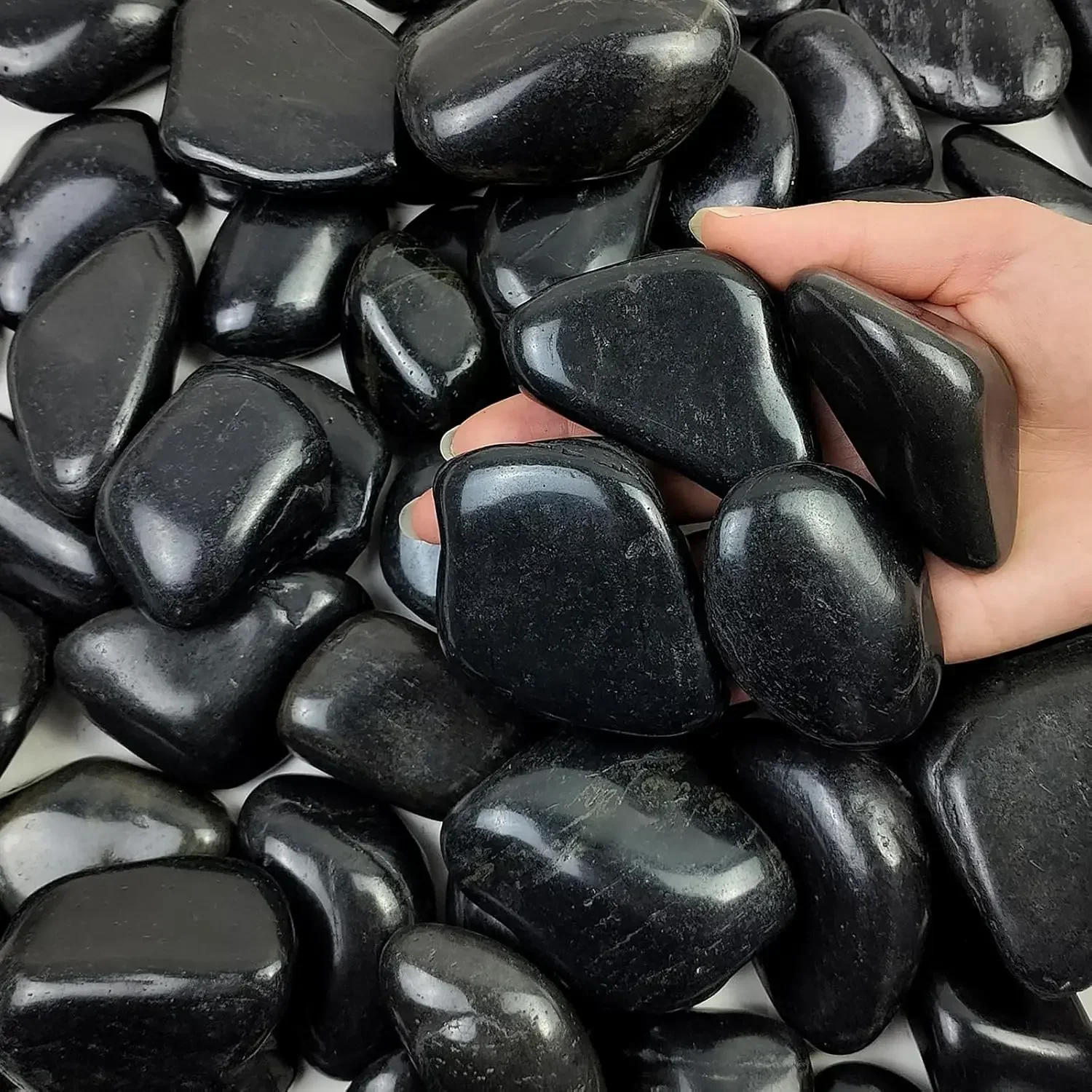 Aquarium Planted Fish - 40 lbs Black River Rocks for