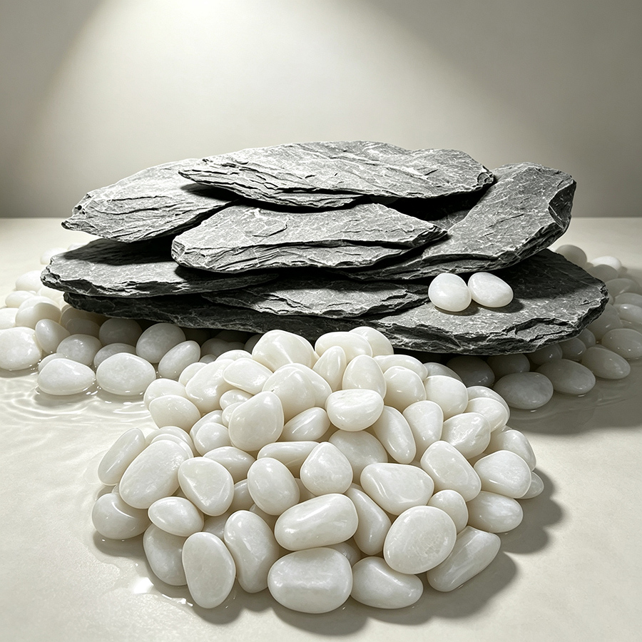 Aquarium Sand White - 400g Aquarium Decor Set Stackable Slate
