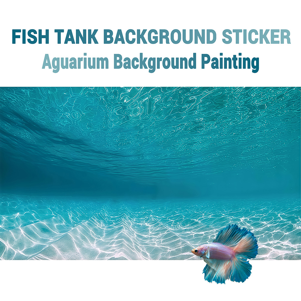 Aquarium Sand White - Sunshine white sand，Fish tank background painting,