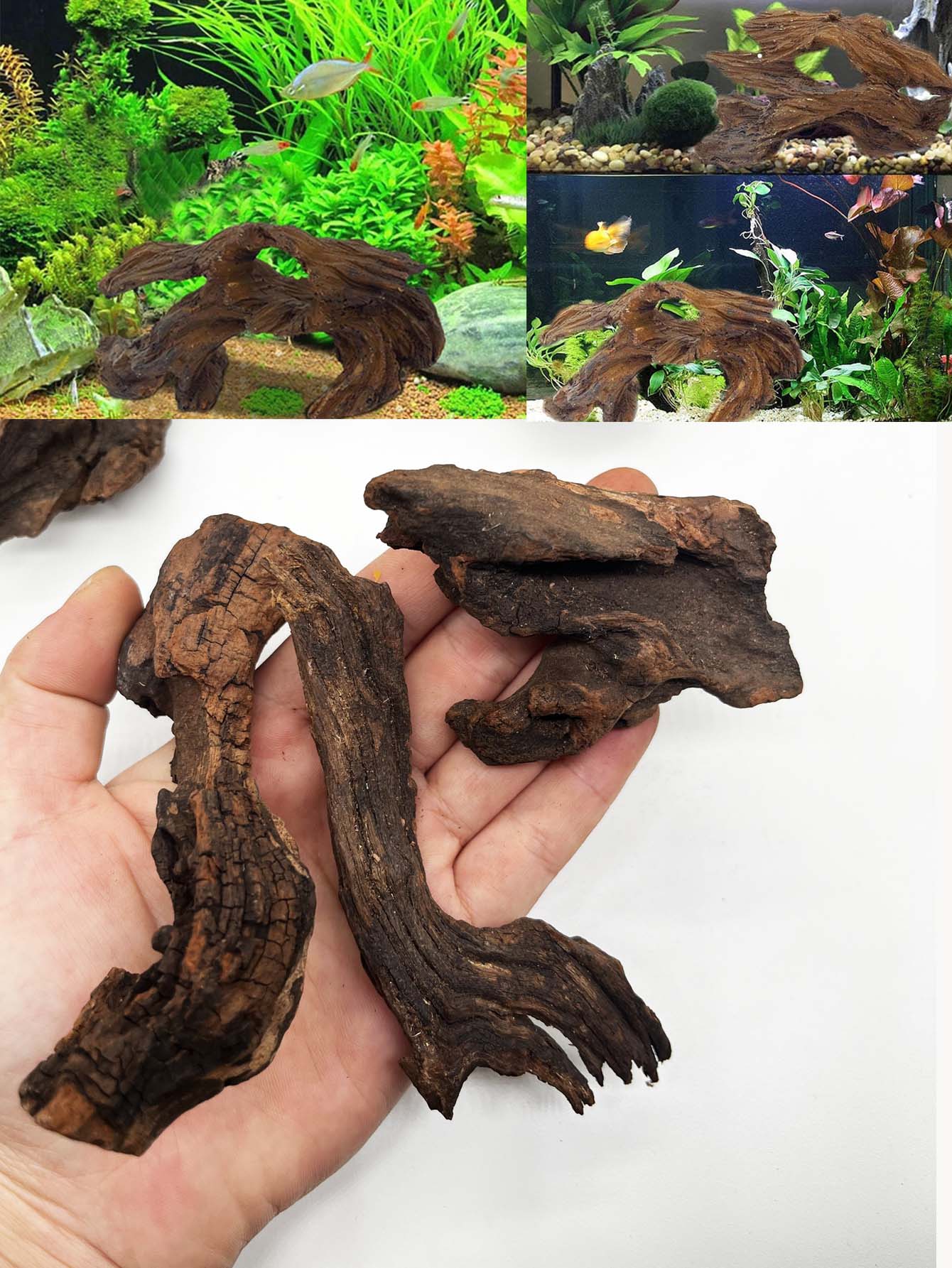 3PCS ﻿Natural-Look Driftwood S - Aquarium Planted Wood review and price
