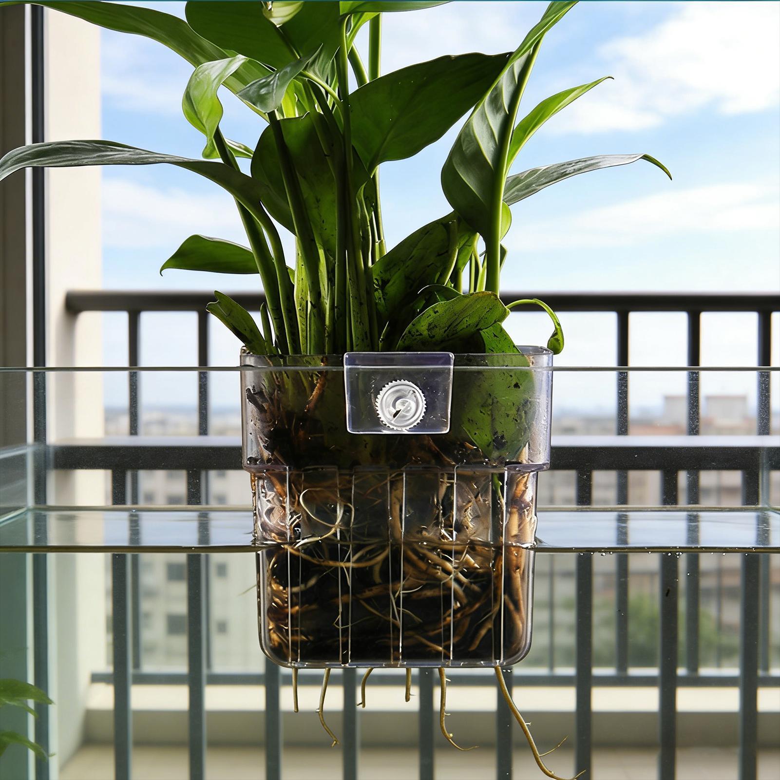 Transparent Hangable Aquarium  - Aquarium Plant Holder review and price