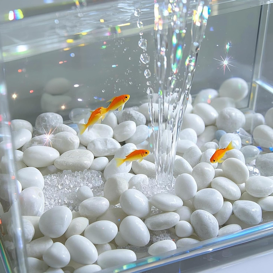 400g White Polished Natural Ri - Aquarium Sand White review and price
