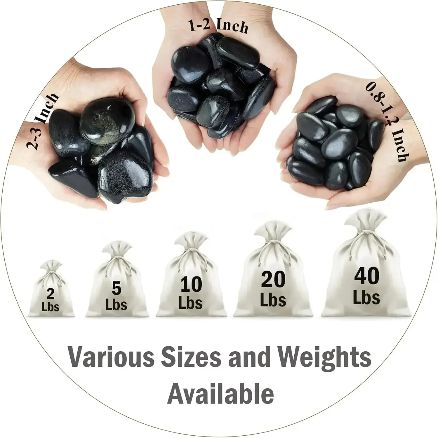 40 lbs Black River Rocks for L - Aquarium Planted Fish review and price