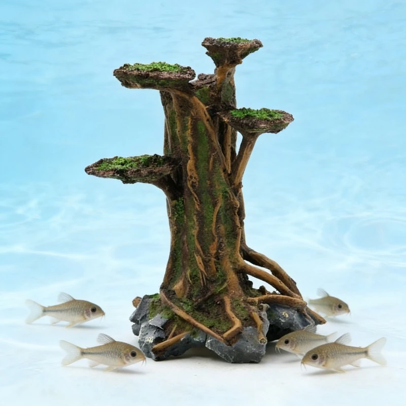 Artificial Moss Tree Driftwood - Aquarium Planted Wood review and price