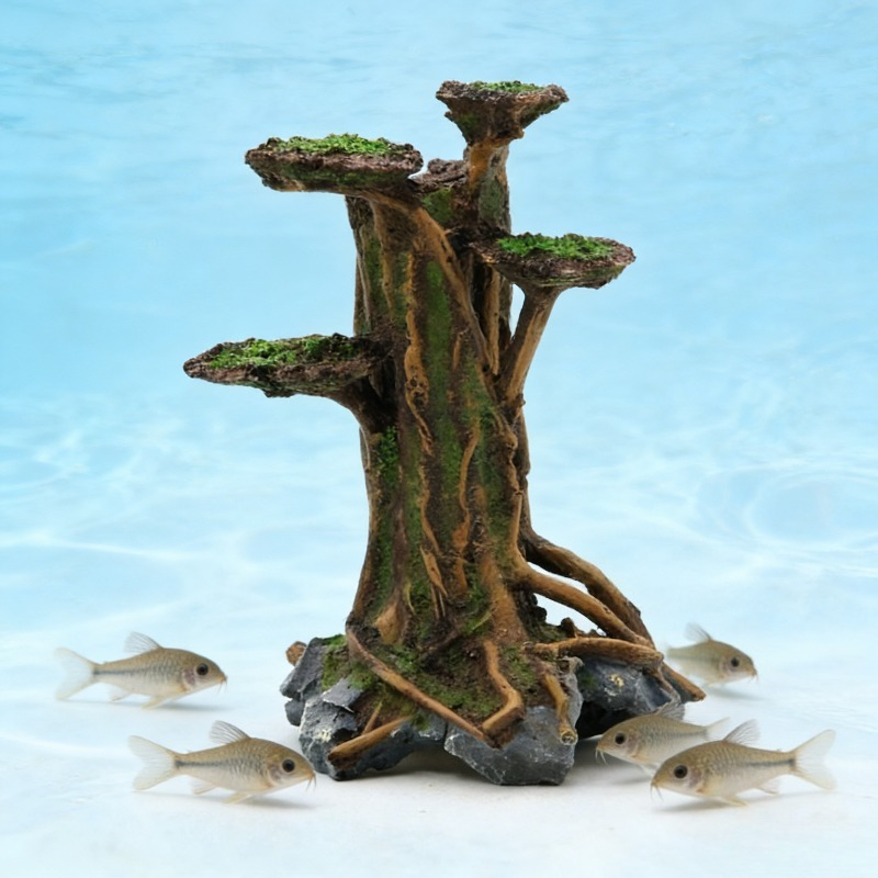 Artificial Moss Tree Driftwood - Aquarium Planted Wood review and price