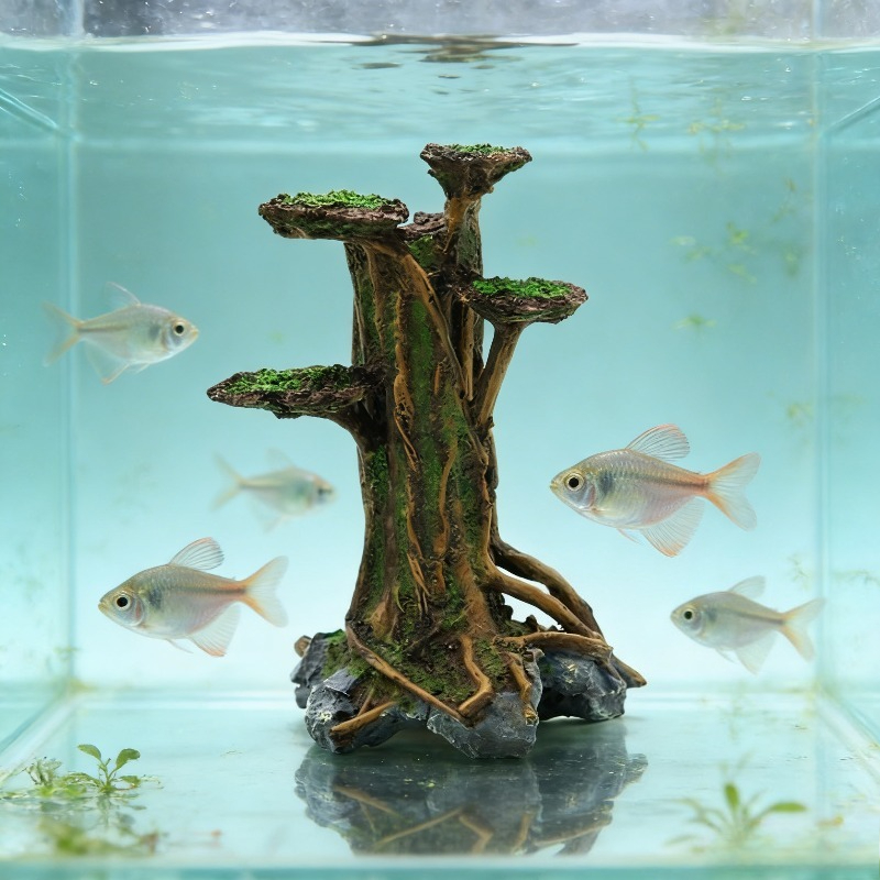Artificial Moss Tree Driftwood - Aquarium Planted Wood review and price