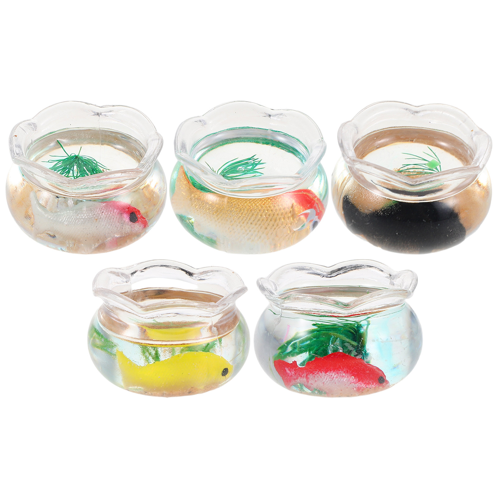 5Pcs Miniature Fish Bowl Small - Aquarium Planted Fish review and price